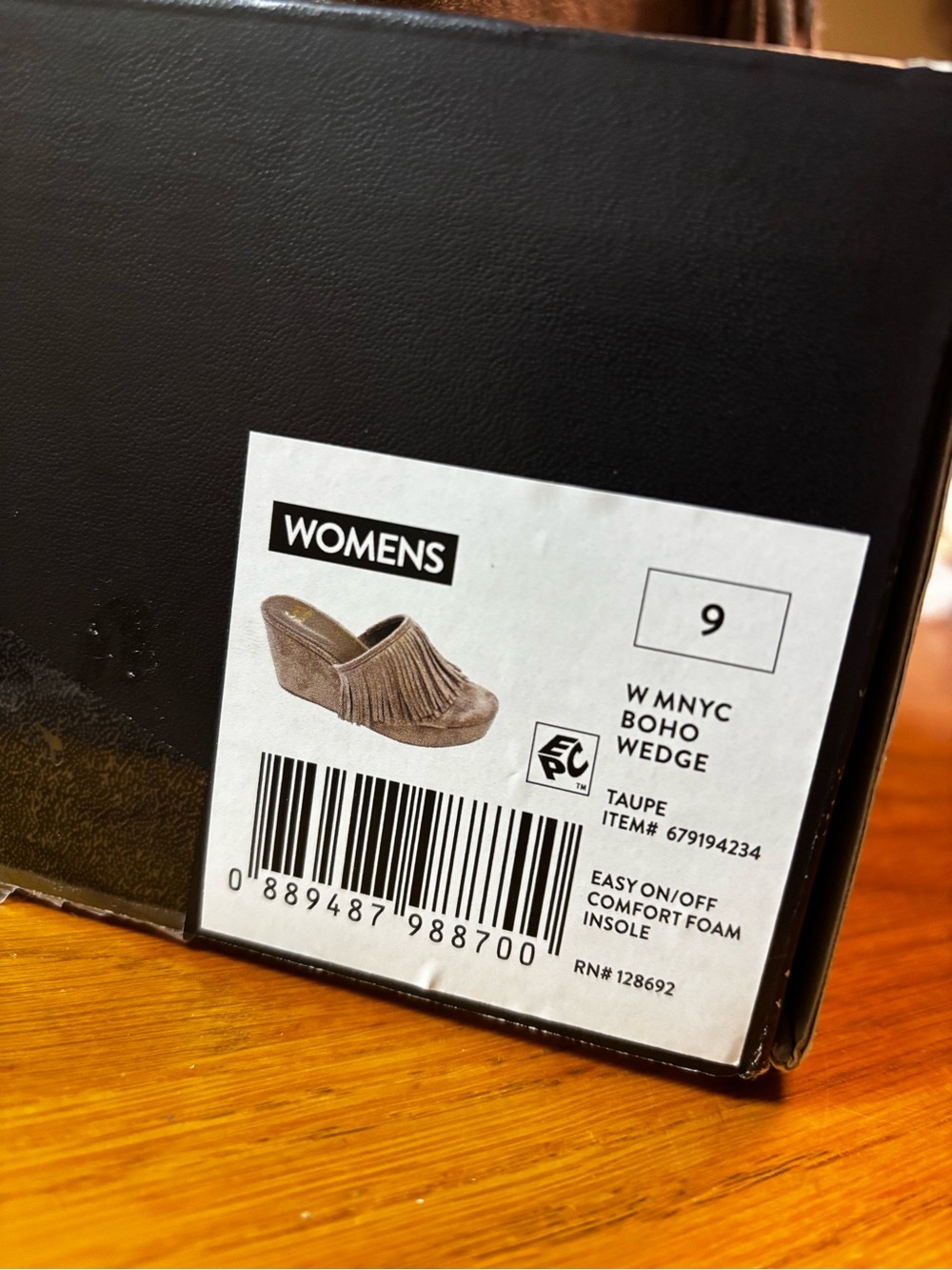 NWT Madden NYC Taupe Fringe Boho Wedges - Picture 5 of 5